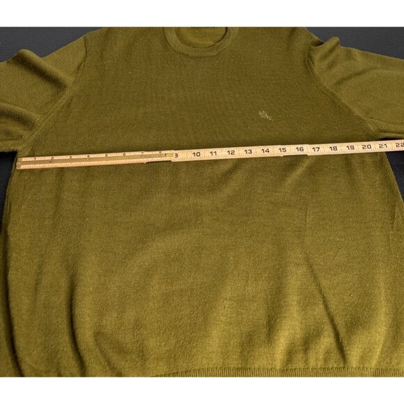 Spains Bruno Baresi Men's Olive Green Wool Blend Crew Neck Sweater EU 52/XL - Picture 5 of 9